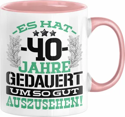 Produktbild von 40. Geburtstag Lustig Geschenk Männer Frauen Geschenkidee zum 40er Mann Frau Es Hat 40 Jahre Gedauert Um So Gut Auszusehen Mutter Vater (Rosa)