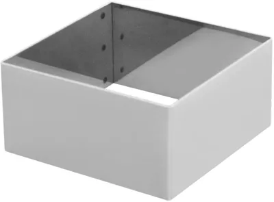 Produktbild von Tortenrahmen Backrahmen Backform Kuchenform Edelstahl Quadrat 10x10x4cm für Kuchen, Mousse, Tiramisu, Pizza und Quiche