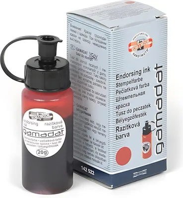 Immagine prodotto di Inchiostro per timbri KOH GAMADAT 20 ml flacone in PVC rosso