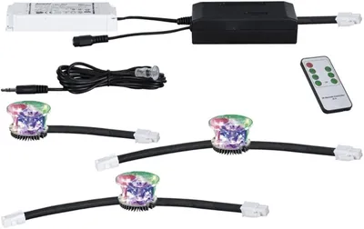 Produktbild von Paulmann 2Easy Einbauleuchten Basis-Set RGB LED mit IR Fernbedienung 3x3W 30VA 51mm