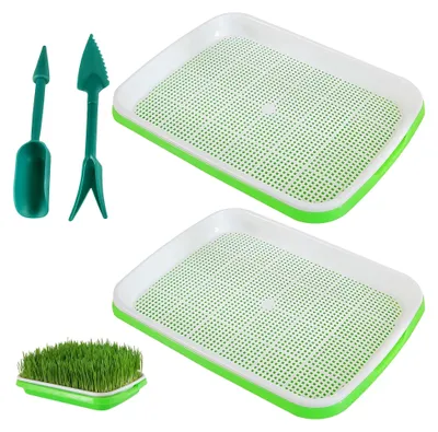 Produktbild von Kresse Anzuchtschalen Set, 4-teilig, für Microgreens und Sprossen, 22 x 14 cm