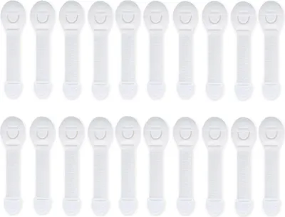 Produktbild von Sicherheitsklappen 20x für Kühlschrankladeverschluss, Sicherheitsklappen für Kinder/Babys/Tiere, mit Klebeband