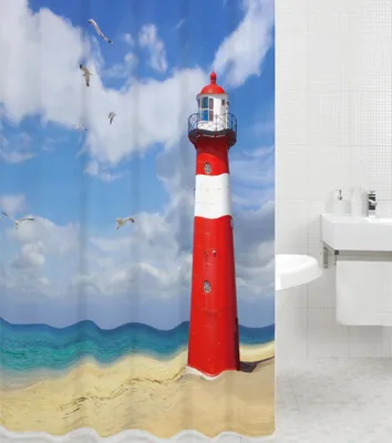 Zdjęcie produktu dla Zasłona prysznicowa SANILO® Lighthouse 180 x 200 cm