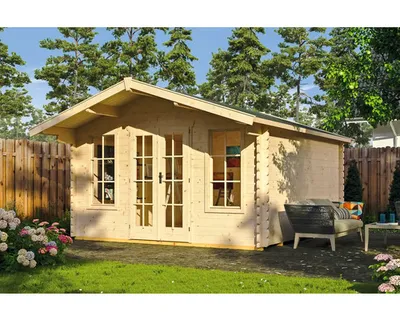 Obrázek produktu pro Dřevěný zahradní domek SKAN HOLZ Trondheim 1 přírodní 380 x 300 cm