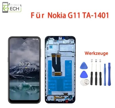 Produktbild von Für Nokia G21 / G11 TA-1401 LCD Display Rahmen Touchscreen Schwarz