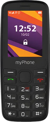 Produktbild von myPhone 6410 LTE | Black | 2.4 " | TFT | 64 MB | 128 MB | Dual SIM | Nano SIM | USB version Type-C | Built-in camera | Main camera resolution 0.3 MP | 1400 mAh