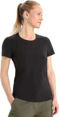 Image de Icebreaker Central Classic T-shirt manches courtes Noir XS Femme Noir XS