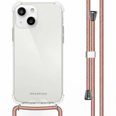 Imagen del producto de Funda trasera transparente con cordón para Apple iPhone 13 - Oro rosado