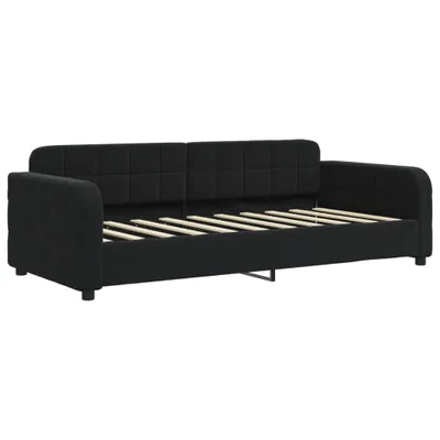 Image de vidaXL Lit de jour noir 90x190 cm velours