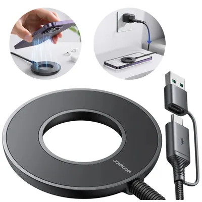 Produktbild von JOYROOM JR-WQM03, Drinnen, USB, Kabelloses Aufladen, Schwarz