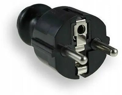 Produktbild von Elgotech WT-30-2 schwarzer unischuko Erdungsstecker
