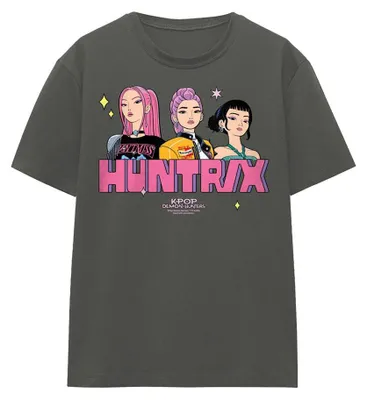 Productafbeelding van K-Pop Demon Hunters - "Huntrix Blocky Glam" T-shirt voor dames, model TV43961 (XXL), kleur: antraciet
