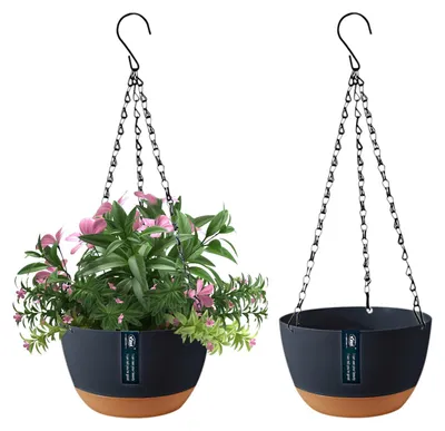 Immagine prodotto di Vasi da fiori sospesi, set di 2 con fori di drenaggio