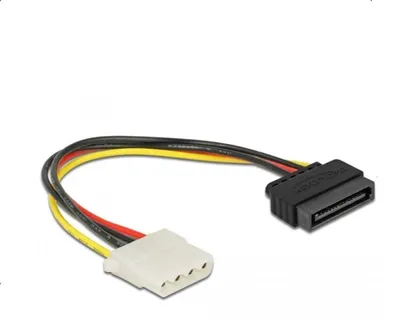 Produktbild von DeLOCK 60136, 0,2 m, SATA 15-Pin, Molex (4-pin), Männlich, Weiblich, Gerade