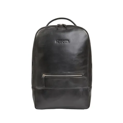 Image de Negotia Averon Cuir Véritable Sac à Dos pour Ordinateur Portable 15,6 Pouces Noir – Sac à Dos Business, Sac à Dos Quotidien, Backpack