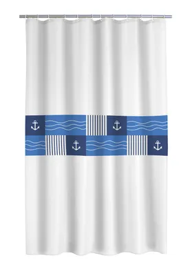 Produktbild von Ridder Duschvorhang Folie Bosco 180x200 cm blau 3105303