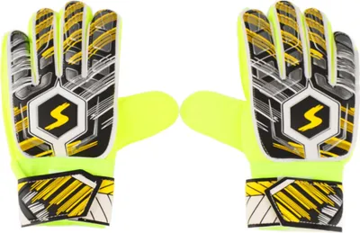 Produktbild von Erwachsene Torwarthandschuhe, PolyurethanLatex, professionell, rutschfest, atmungsaktiv, Fußball-Torwart für Training, Wettkampf, Gelb, M