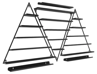 Immagine prodotto di Scaffale espositivo, montaggio a parete, per 90 bottiglie, nero