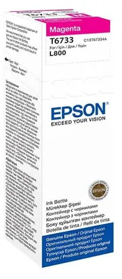 Zdjęcie produktu dla Epson T6733 Magenta ink bottle 70ml, Oryginalny, Magenta fotograficzna, Epson L800, Standardowa wydajność, Druk atramentowy, Indonezja