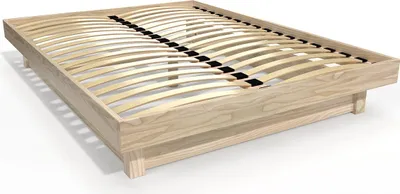 Produktbild von Plattformbett 160x200 aus Massivholz - Naturlack