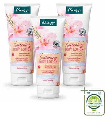 Imagen del producto de 3 unidades de crema corporal Kneipp "Soft Skin" con aroma a flor de almendro, 200 ml - Paquete grande