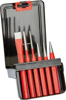 Produktbild von Format Werkzeugsatz 6-teilig mitKörner, Flachmeißel, Splintentreiber, Durchtreiber