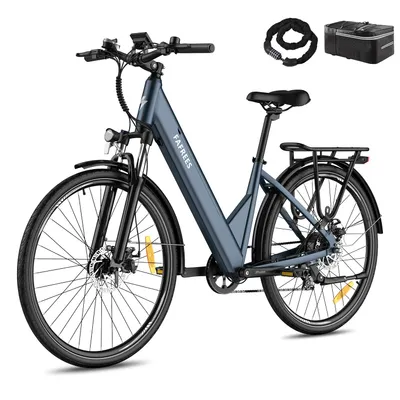 Produktbild von E-Bike MTB 27,5 Zoll Rostfreie Aluminiumlegierung 36 V 15 Ah 540 Wh bis zu 90 - 110 km, Wasserdicht IP54, Mountainbike mit 7 Gang und App, Blau