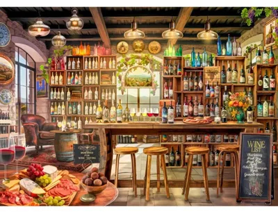Zdjęcie produktu dla Puzzle Bluebird Pokój do degustacji wina - 500 elementów plastikowych