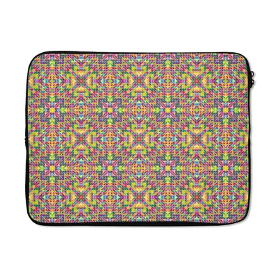Produktbild von MuchoWow® Laptop Hülle 17 Zoll Laptoptasche Kaleidoskop - Muster - Regenbogen - Zipper - Schutzabdeckung
