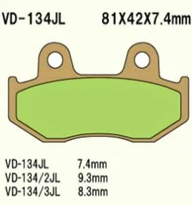 Image de Vesrah Vd-134Jl Plaquettes De Frein (Fa323Hh)