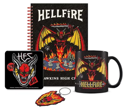 Produktbild von Stranger Things-Geschenkset (Notizblock, Tasse, Untersetzer, Schlüsselanhänger)