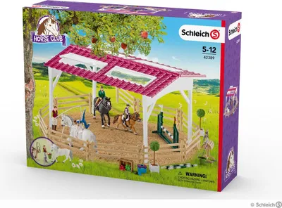 Produktbild von Schleich 42389 Jazdecká škola s jazdcami a koňmi
