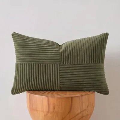 Zdjęcie produktu dla Poszewka na poduszkę, kolor oliwkowy, 50x60 cm, materiał: kordsam, 1 sztuka
