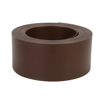 Produktbild von Riossad Rasenkanten Beeteinfassung (Hoehe:14 cm, Laenge: 25 m, Braun) fuer Blumenbeet Umrandung unsichtbar Rasen Beetbegrenzung aus stabilem Plastik Maehkante, Kurven Rasenkantenband