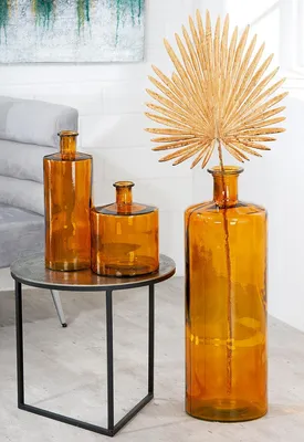 Produktbild von Gilde Vase "Arturo" Glas gelb 39972