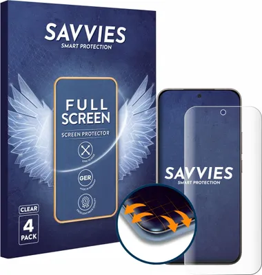 Produktbild von 4x Savvies Fullscreen Schutzfolie für Xiaomi 17 Displayschutz Folie Fullcover Klar Transparent