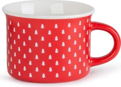 Produktbild von HOMLA Weihnachtsbaum rot FLOCON Becher 0,16 l