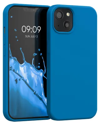 Produktbild von kwmobile Handyhülle für iPhone 13 Hülle, für iPhone 13 Case - Hülle Silikon - kabelloses Laden - Blue Reef