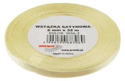 Immagine prodotto di Nastro di raso ecru 6 mm x 32 m - Brewis