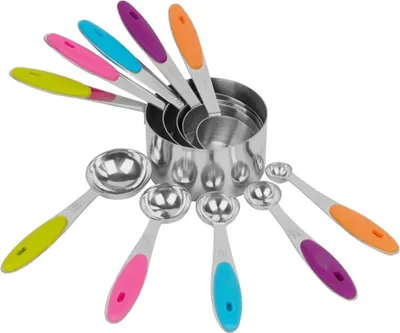 Image de 10PCS Set de Cuillères à Mesurer Contient,Gobelet à Mesurer En Acier Inoxydable de Qualité Alimentaire, Cuillère à Essai Et Cuillère à Thé Pour Mesurer