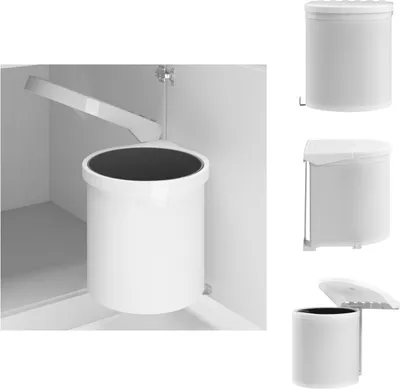 Produktbild von vidaXL Küchen-Einbau-Mülleimer Kunststoff 8 L -  Mülltonnen & Abfalleimer