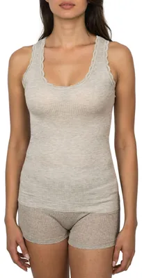 Produktbild von EGI Tanktop für Damen, breite Schultern, Modal, Cashmere, Spitze, elastisch, ele