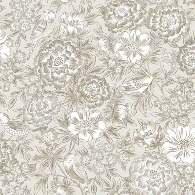 Immagine prodotto di Carta da parati Borastapeter fiori e uccelli beige - 660860 - 53 cm x 10,05 m