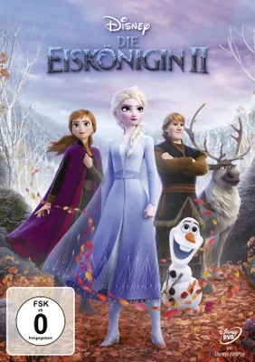 The cover art for Disney's Frozen II, featuring the main characters Elsa, Anna, Kristoff, Sven, and Olaf in a forest setting.