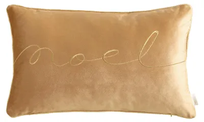 Produktbild von Room99 Noel Samt Dekokissen Weihnachtsdeko Gold 30x50 cm