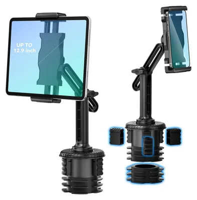 Obrázok produktu pre Držiak na tablet do auta, univerzálny držiak na telefón, nastaviteľný, s dlhým ramenom, držiak na poháre do auta, vhodný pre zariadenia s uhlopriečkou 4,7 – 13 palcov