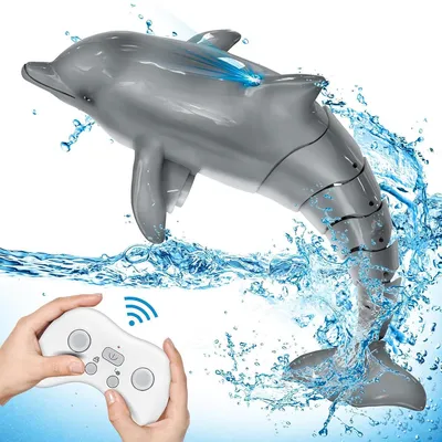 Produktbild von Ferngesteuertes Delfinspielzeug für Kinder, 2,4 G hohe Simulation ozeanischer RC-Delfine, Fischspielzeug für Schwimmbad, Badezimmer