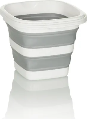 Image de hjh OFFICE Bac pliable CLEAN SILE Bac pliable en silicone Seau en silicone pliable, seau Bac 20.0 x 23.0 x 23.0 cm