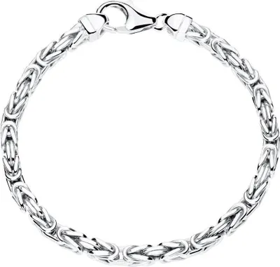 Produktbild von JEWLIX Armband Königskette 925 Silber rhodiniert 4mm KA0040-RH
