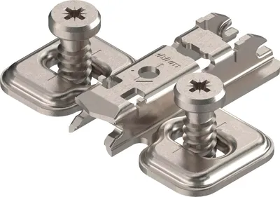 Obrázek produktu pro BLUM CLIP – křížová montážní deska s podélným otvorem, ocel, systémové šrouby 28/32, vzdálenost 0 mm